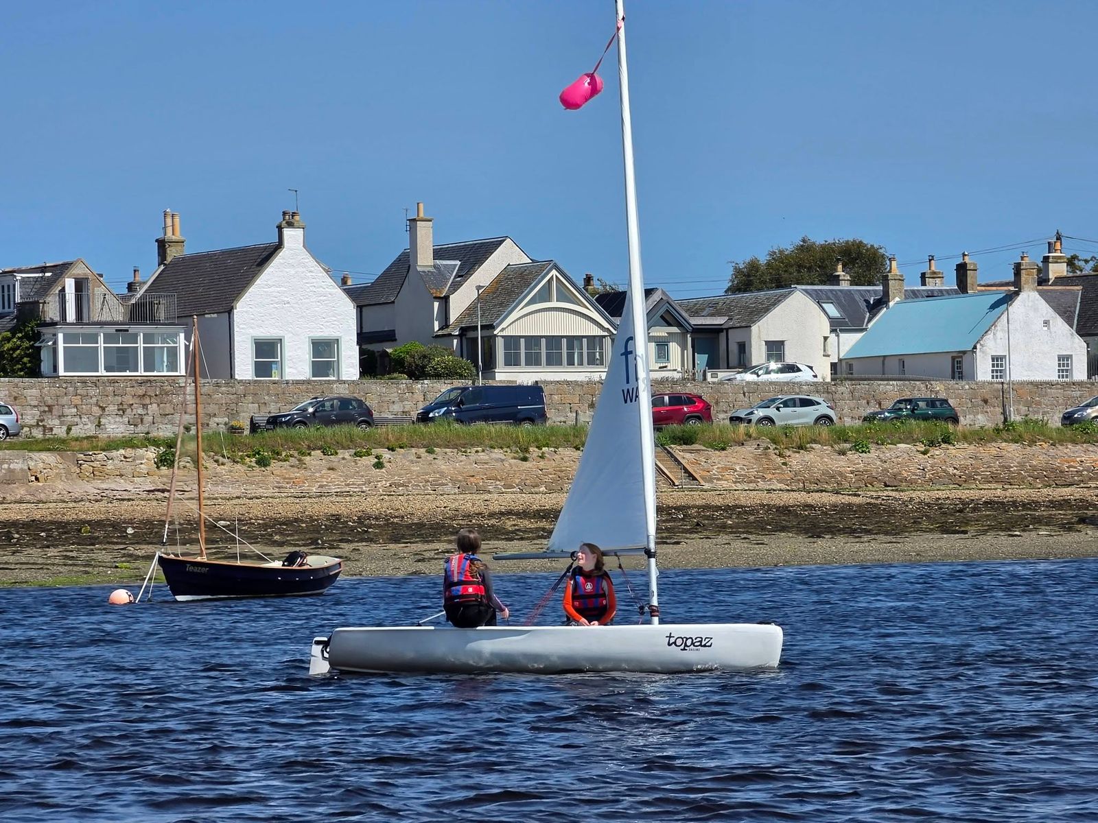 Findhorn village seen from the bay